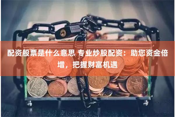 配资股票是什么意思 专业炒股配资：助您资金倍增，把握财富机遇