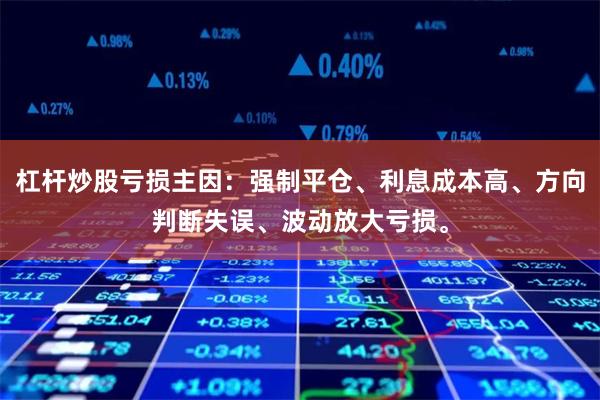 杠杆炒股亏损主因：强制平仓、利息成本高、方向判断失误、波动放大亏损。